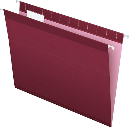 Pendaflex Reinforced Hanging File Folders, Letter Size, Bright Green, 1/5 Cut, 25/BX (4152 1/5 BGR)