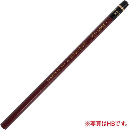Uni Hi-Uni Wooden Pencil - 10B - Box of 12 (HU10B)