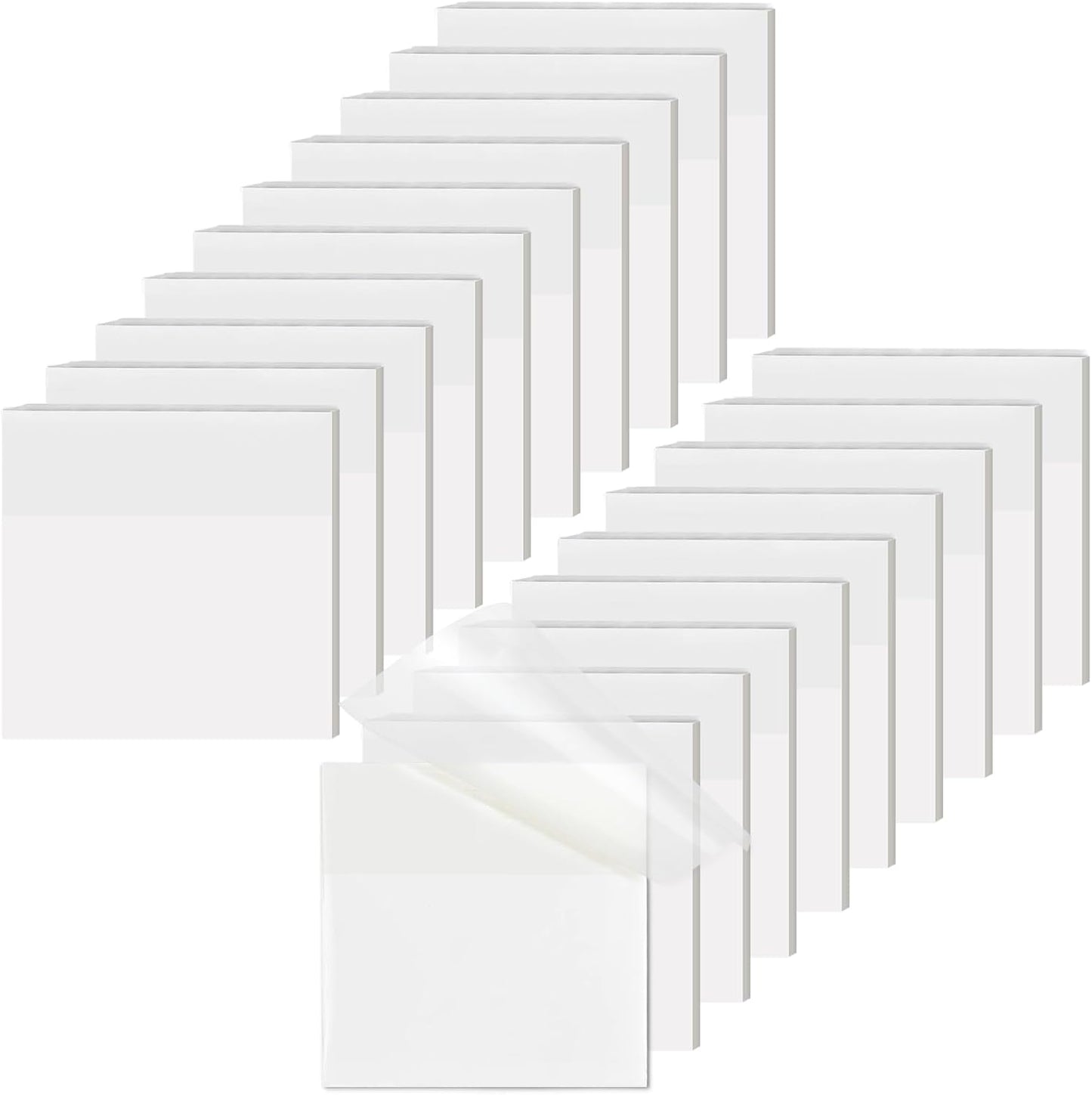 Transparent Sticky Notes - Pastel Color Clear Sticky Notes, 3x3 inch, Waterproof, 300 Sheets for College, School & Office