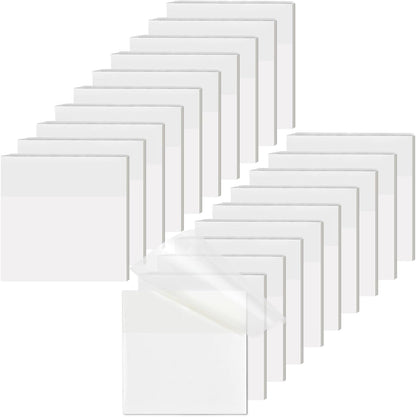 Transparent Sticky Notes - Pastel Color Clear Sticky Notes, 3x3 inch, Waterproof, 300 Sheets for College, School & Office