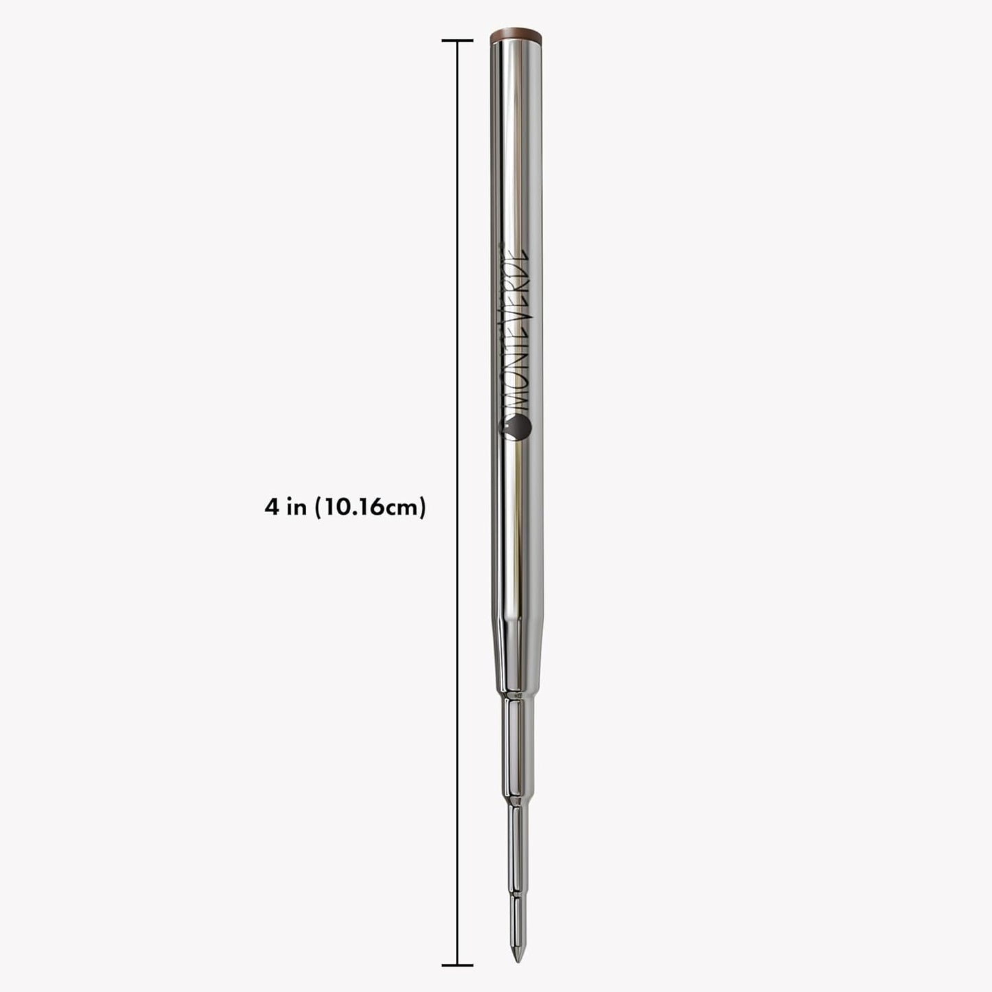 Monteverde USA Capless Ceramic Gel Refills to Fit Montblanc Ballpoint Pens, Fine Point Black Ink, Converts to Capless Rollerball, 2-Pack (M132BK)