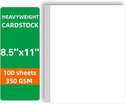 100 Sheets blank cardstock 2 x 3.5 In Heavy Weight business Card Stock 350gsm/130lb Learning Card, Note Card, Thank You Inserts, Gift Tags, Paper Crafts, Write, Draw, DIY (2X3.5 Inches)