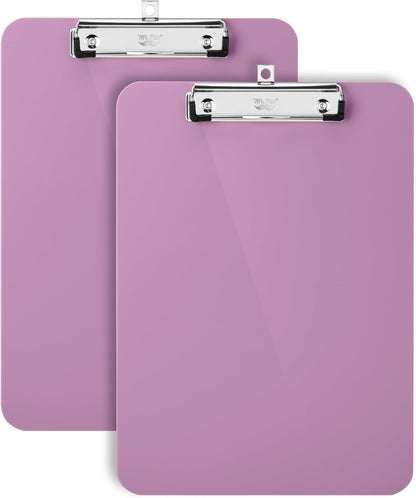 Mr. Pen- Plastic Clipboard, 12.5" x 9", 2 Pack, Clipboard Plastic, Low-Profile Metal Clip with Retractable Hanging Hole