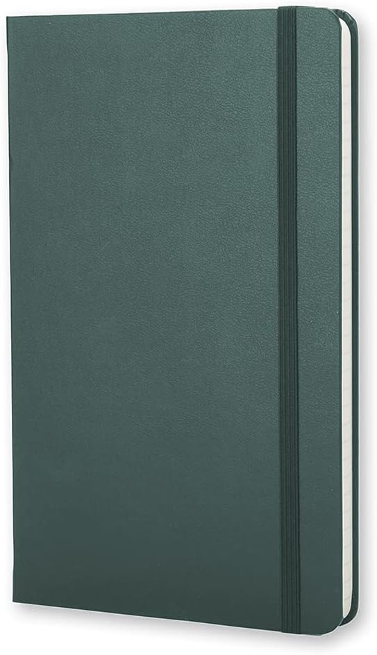 Moleskine Classic Notebook, Hard Cover, Ruled/Lined, Large (5" x 8.25"), Forest Green, 240 Pages