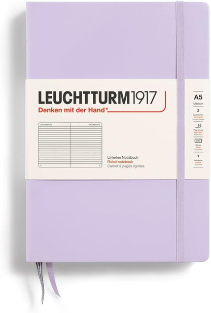 LEUCHTTURM1917 - Notebook Hardcover Medium A5-251 Numbered Pages for Writing and Journaling - Thinking Ahead (Plain Paper, Spice Brown)