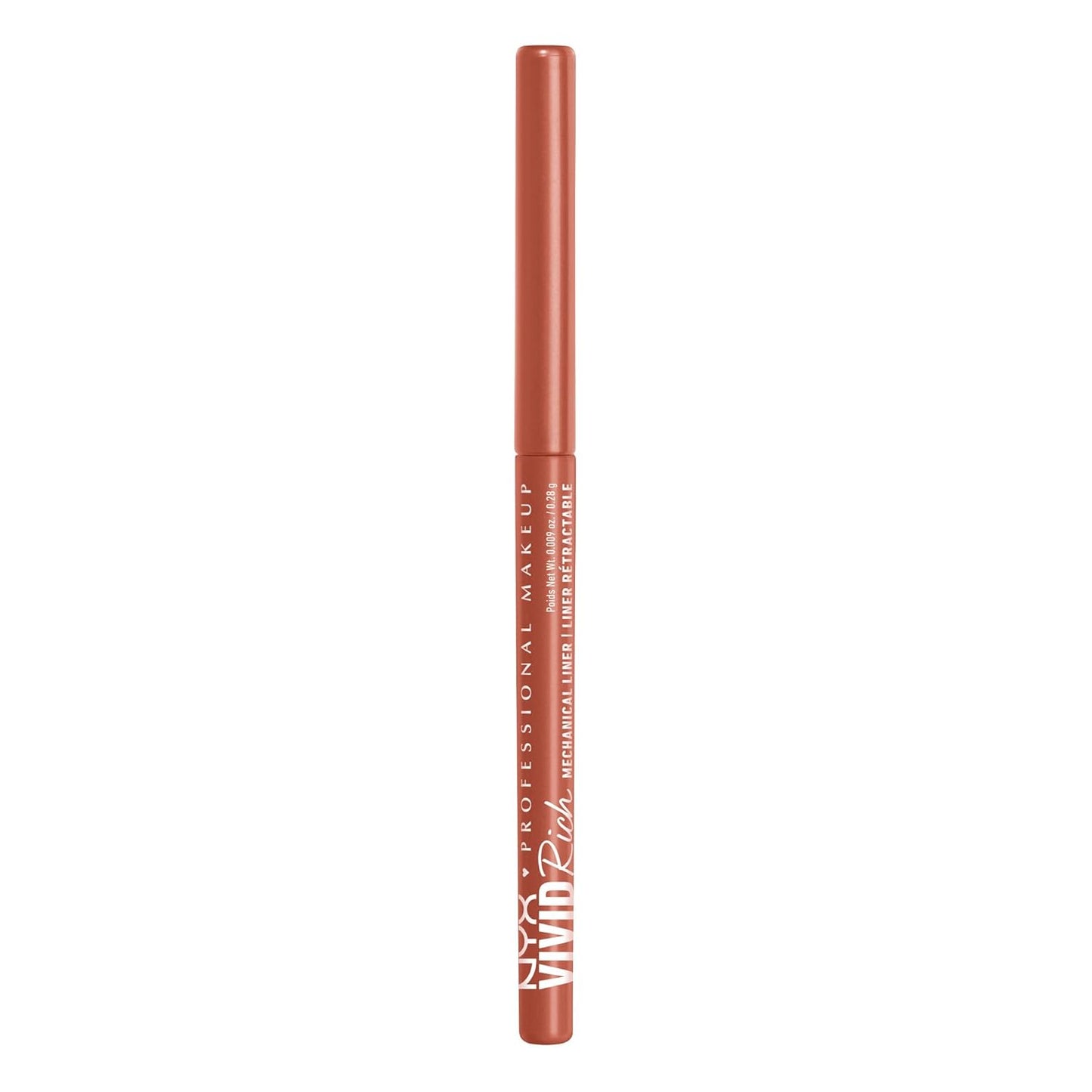 NYX PROFESSIONAL MAKEUP Vivid Rich Mechanical Eye Pencil, Vivid Rich Mechanical, Creamy Retractable Eyeliner - Smokin Topaz, Brown Eyeliner
