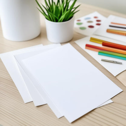 100 Sheets of Heavyweight White Cardstock - Ideal for Business Cards, Art Projects, Invitations, and Stationery Printing | 80 lb Cover Stock | 8.5 x 11 Inches | Thick and Durable Cardstock (216 gsm)