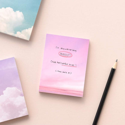 Monolike Memopad Memories design B SET - 4 Packs, 4 Different Designs, 100 Sheets Per Pad, Total 400 Sheets, Note pads, Writing pads, 3.15 x 4.17 Inches