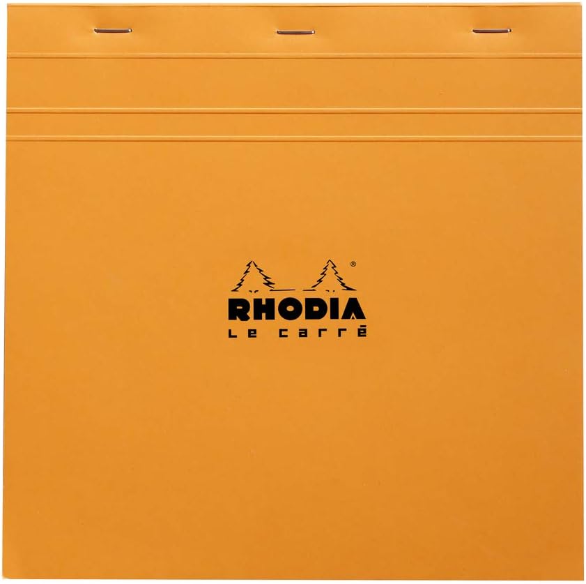 Rhodia Head Stapled Pad, No16 A5, Dot - Black