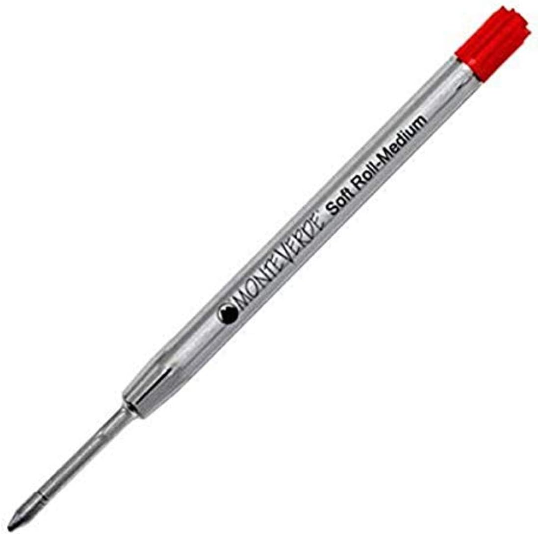 Monteverde Soft Roll Ballpoint Pen Refills to Fit Parker-Style Pens, Medium Point, Brown, 2-Pack, Smooth Writing Technology for Parker, Conklin, Schmidt, and More