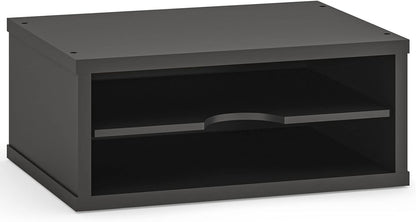 Ballucci File Organizer, 4-Tier Office Desk Organizer, Open Top Wood Paper Organizer for Classroom, Desktop Mail Sorter Paper Tray, Black