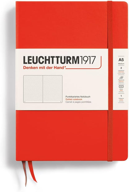 LEUCHTTURM1917 - Notebook Hardcover Medium A5-251 Numbered Pages for Writing and Journaling (Navy, Ruled)
