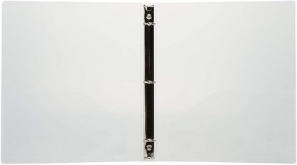 JAM PAPER Plastic 0.75 inch Binder - Clear 3 Ring Binder - Sold Individually