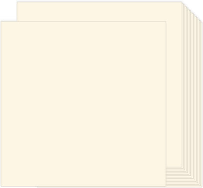 White Cardstock 12x12-24 Sheets Cardstock Paper, Goefun 80lb White Card Stock Paper for Card Making, Cricut, Crafting, Scrapbook, Photo Albums