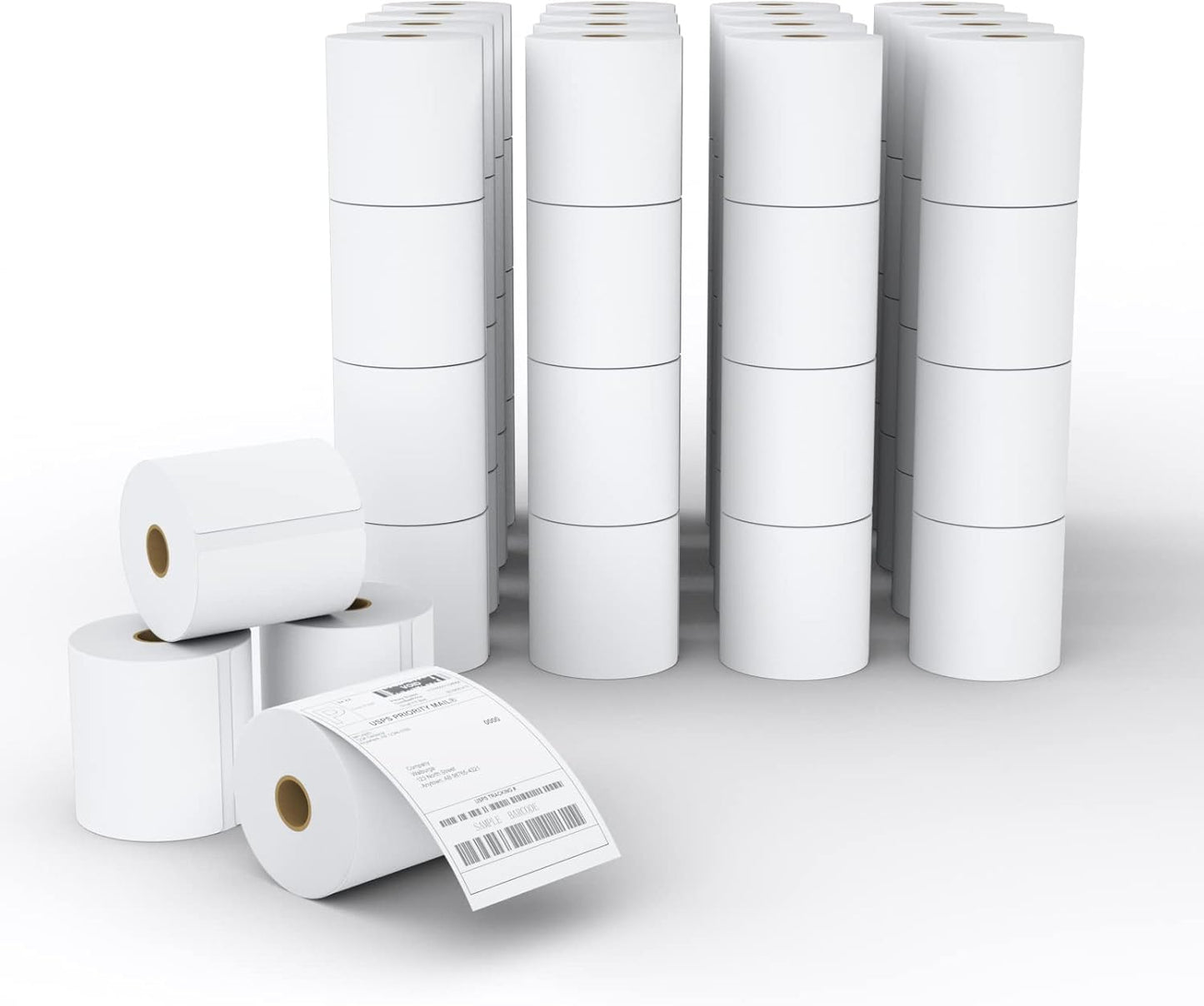 MFLABEL 4x6 Thermal Shipping Labels - 2 Rolls of 250, Perforated & Smudge-Proof Direct Thermal Labels Compatible with Rollo, Zebra, for Amazon UPS FedEx Shopify