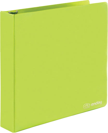 3 Inch Binder 3 Ring Binders Green, Slant D-Ring 3” Clear View Cover with 2 Inside Pockets, Heavy Duty Colored School Supplies Office and Home Binders – By Enday