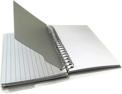 6 Pk 50 Sheets View Poly Spiral Bound 3" X 5" Ruled White Index Card With 2-Tab Divider