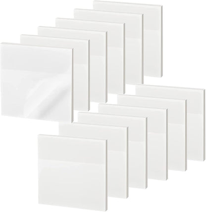 Transparent Sticky Notes - 3x3 inch Clear Sticky Notes Waterproof Self-Adhesive Translucent Sticky Note Pads for Books Annotation, See Through Sticky Note (200 Sheets)
