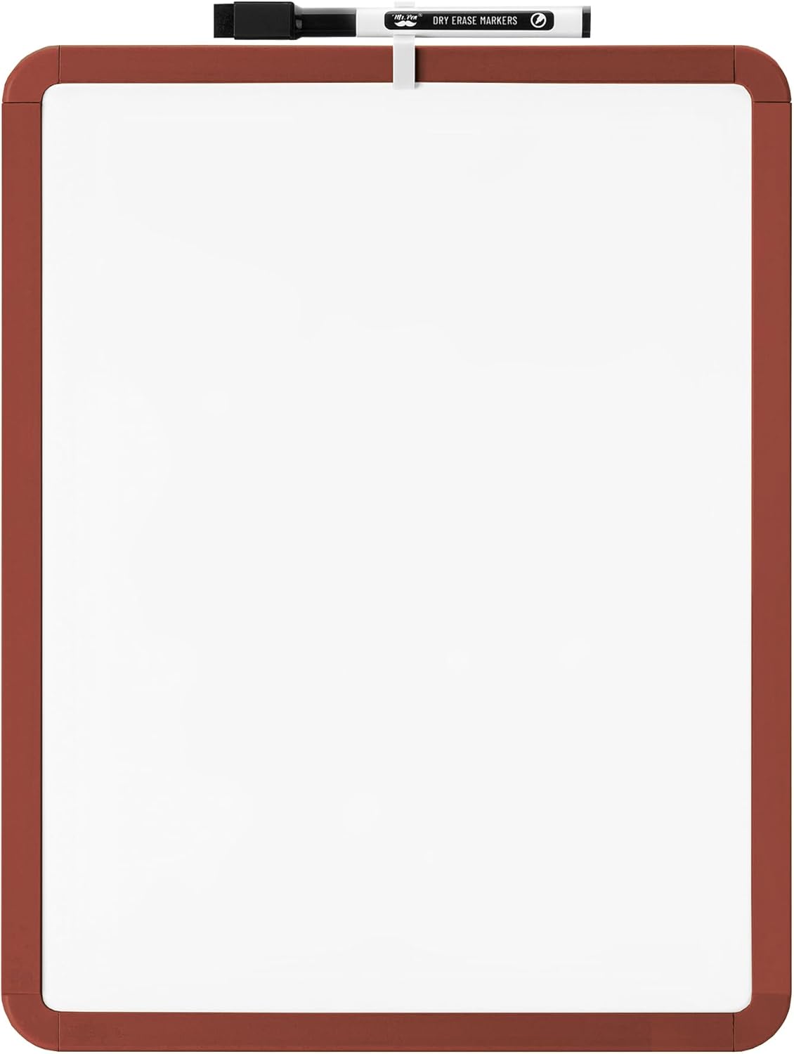 Mr. Pen- Dry Erase Board, 14” x 11” with a Black Dry Erase Marker, White Frame, Small Mini White Board for Students, Fridge, Wall, Locker, Includes Double Sided Tapes