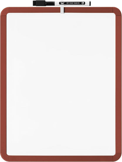 Mr. Pen- Dry Erase Board, 14” x 11” with a Black Dry Erase Marker, White Frame, Small Mini White Board for Students, Fridge, Wall, Locker, Includes Double Sided Tapes