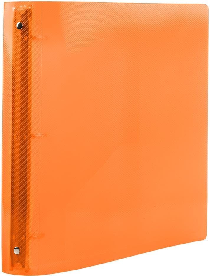 JAM PAPER Plastic 0.75 inch Binder - Clear 3 Ring Binder - Sold Individually