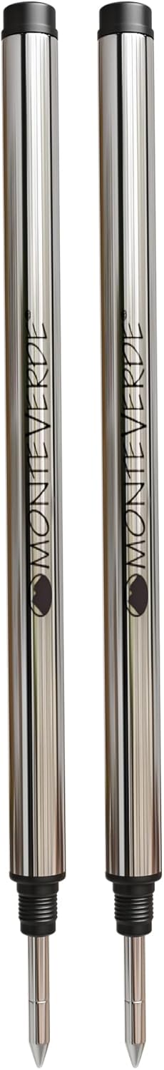 Monteverde USA Rollerball Refills to Fit Montblanc Pens, Fine Point, Black Ink, 2-Pack – Reliable and Professional Writing Solution