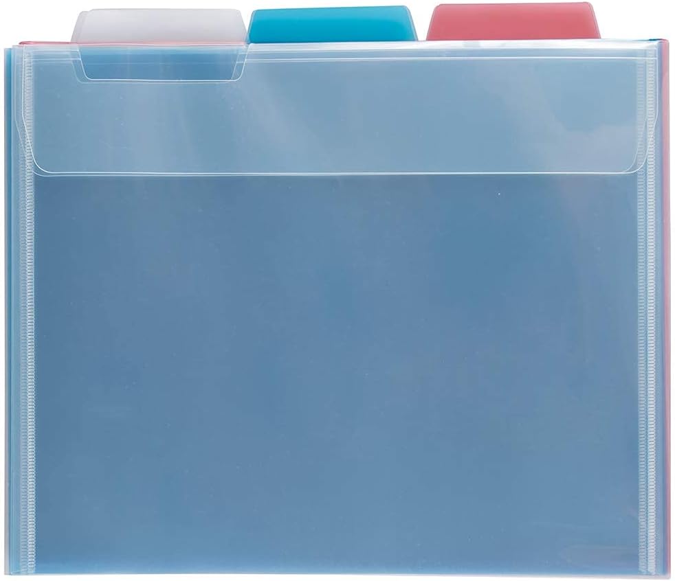 JAM Paper Accordion Folders - 13 Pocket Plastic Expanding File - Legal Size - 10 x 15 - Red - Sold Individually