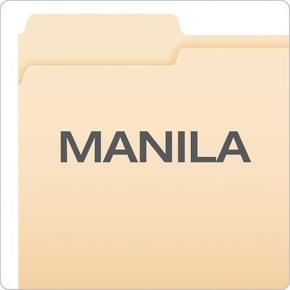 Pendaflex Double Stuff File Folders, Letter Size, Manila, 1/3 Cut, 50/BX (54459EE)