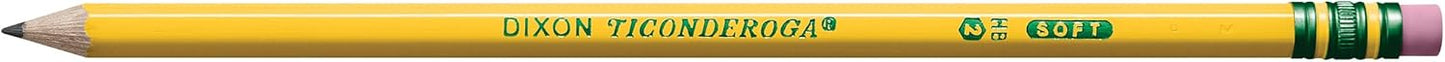 Ticonderoga Wood-Cased Pencils, Pre-Sharpened, 2 HB Soft, Yellow, 72 Count