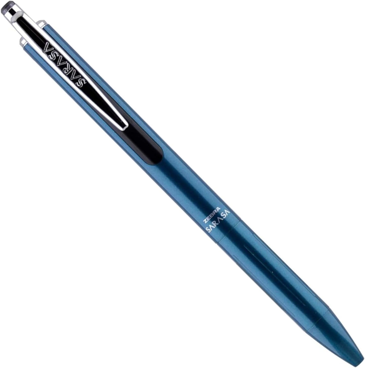 Zebra Pen, SARASA Grand Retractable Gel Pen, Solid Brass Barrel, Fast-Drying Black Ink, 0.7mm Point, Ideal for the Left Handed, Eliminates Smudging, Navy Brass Barrel, 1-Pack, (45211)
