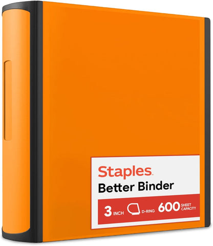 Staples Better Binder 2-Inch D-Ring View Binder, Reinforced Spine, Holds Up to 540 Sheets, Teal, for Office & School