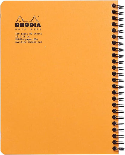 Rhodia Wirebound Notebooks - Lined w/ margin 80 sheets 8 1/4 x 11 3/4 in. - Black cover