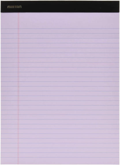 Mintra Office White Legal Pads – Ruled Notepads and Micro-Perforated Sheets, Ideal for Writing, Note-Taking & Creativity, Office, or Professional Use, Basic Pad 6 pack, 8.5"x11" (Narrow Ruled)