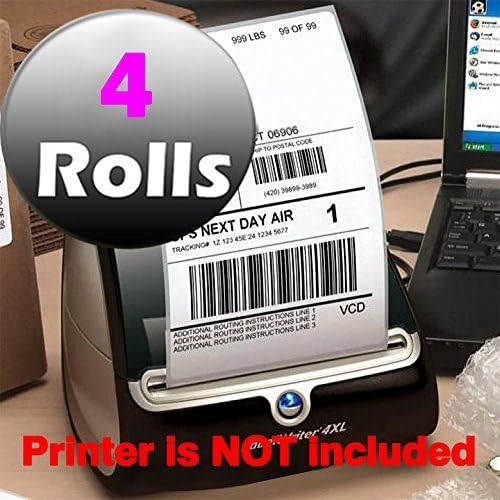 MFLABEL 4x6 Thermal Shipping Labels - 2 Rolls of 250, Perforated & Smudge-Proof Direct Thermal Labels Compatible with Rollo, Zebra, for Amazon UPS FedEx Shopify