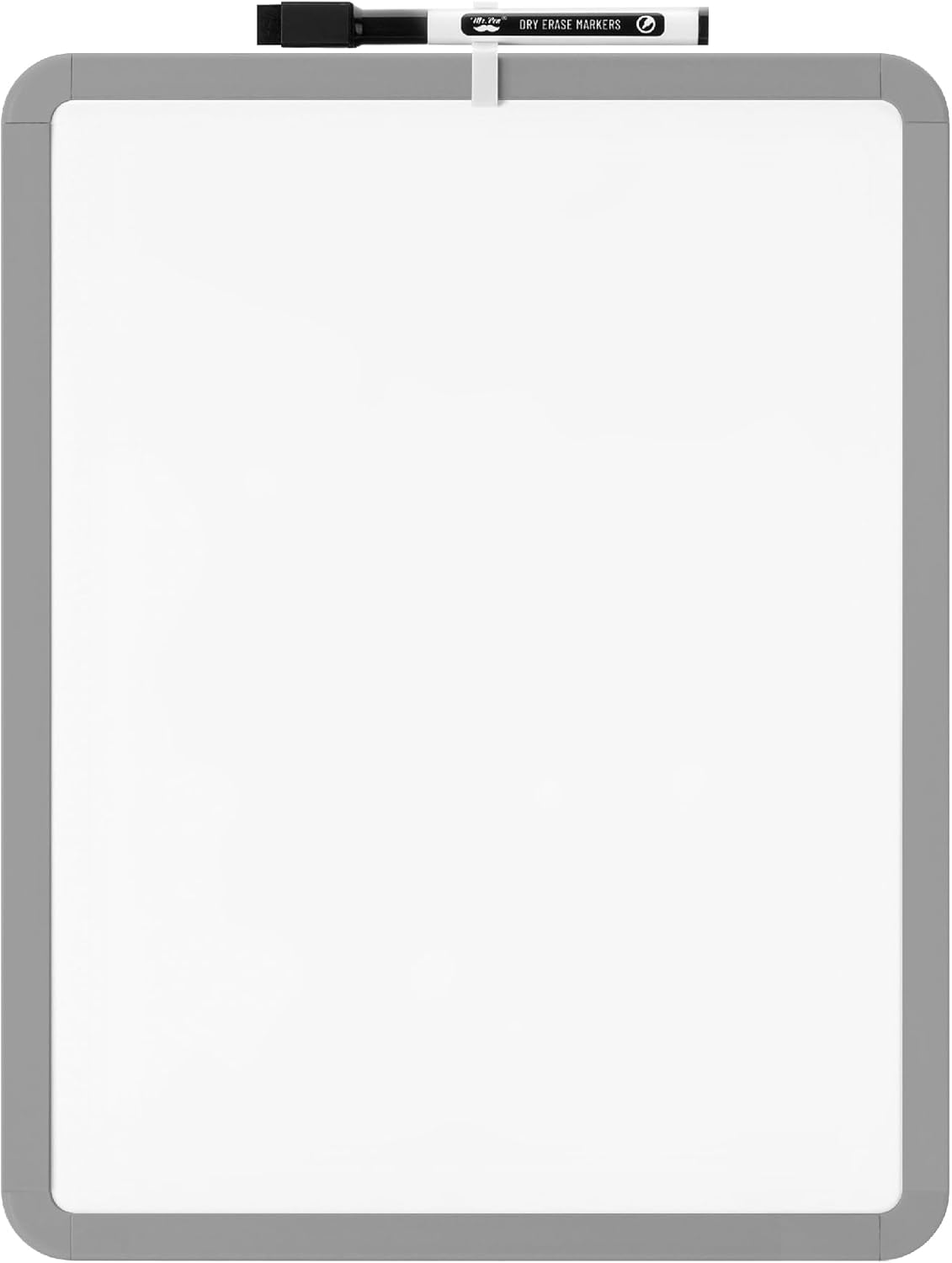 Mr. Pen- Dry Erase Board, 14” x 11” with a Black Dry Erase Marker, White Frame, Small Mini White Board for Students, Fridge, Wall, Locker, Includes Double Sided Tapes