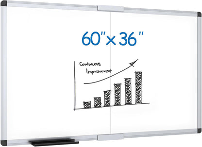 VIZ-PRO Magnetic Whiteboard/Dry Erase Board, 18 X 12 Inches, Includes 1 Eraser & 2 Markers & 4 Magnets