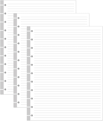 Unpunched Line Paper - 100 Sheets/200 Pages Loose Leaf Paper Line Refills, Letter Size, 100gsm, White, 8.5" x 11"
