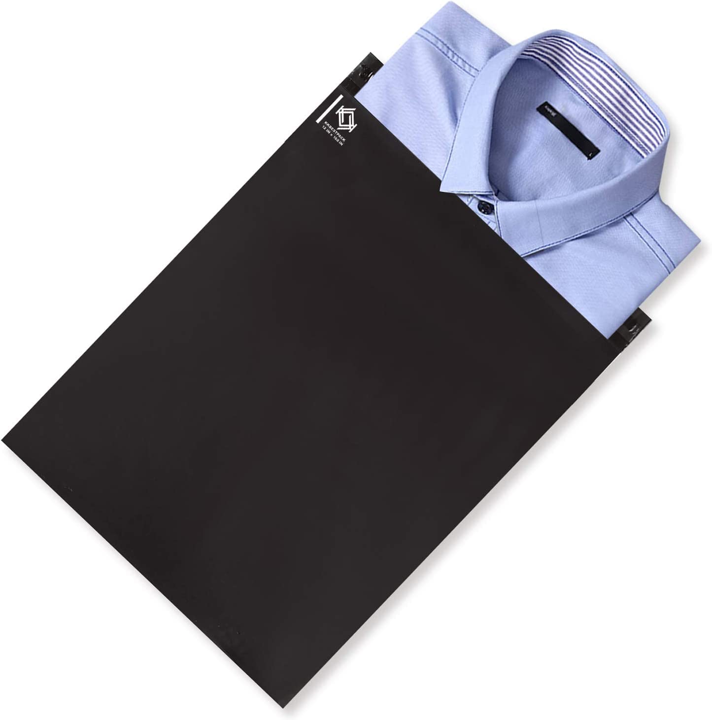 KKBESTPACK 100 Pcs 12x15.5 Poly Mailer Envelopes Shipping Bags Self Adhesive Waterproof Bags (Black), 12 x 15.5