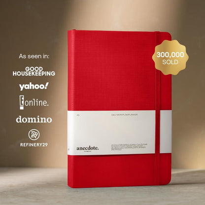 Anecdote Daily Planner w/ 2026-2027 Calendar | Start Anytime 26 Weeks Undated | 1 Page per Day | 8.5" x 5.2" | Hardcover To-Do List Organizer, Plan Your Success, Achieve Productivity Goals (Evergreen)