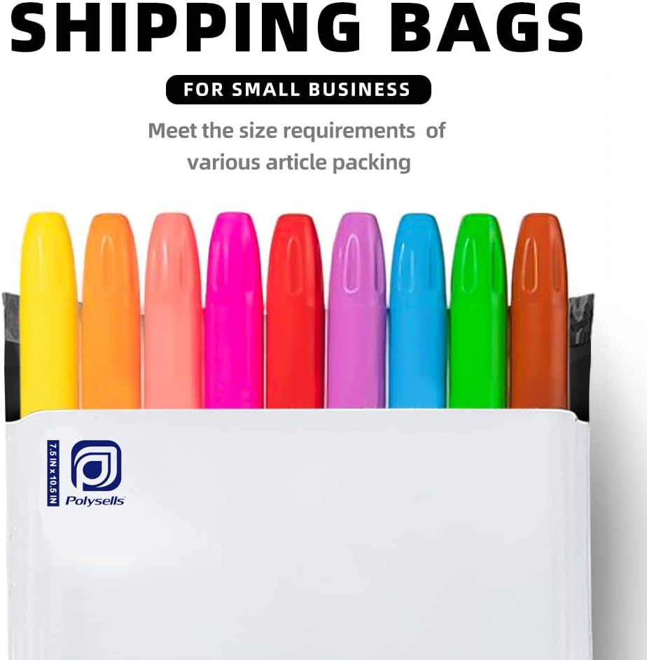 POLYSELLS 100 Pcs 14.5x19 Inch Poly Mailers Shipping Envelopes, Strong Adhesive Sealing, Waterproof, and Tear-resistant Postal Mailing Bags for Clothing, Books, and Accessories