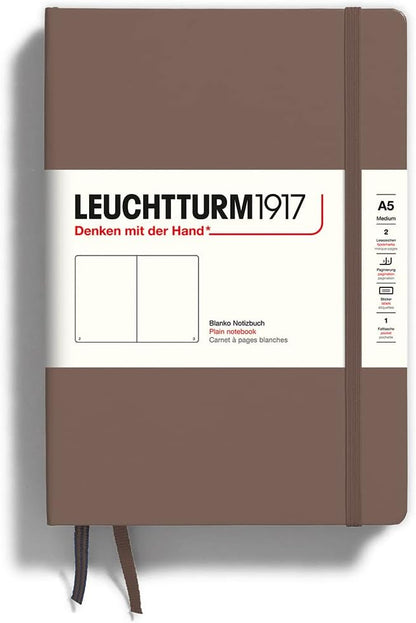 LEUCHTTURM1917 - Notebook Hardcover Medium A5-251 Numbered Pages for Writing and Journaling (Navy, Ruled)