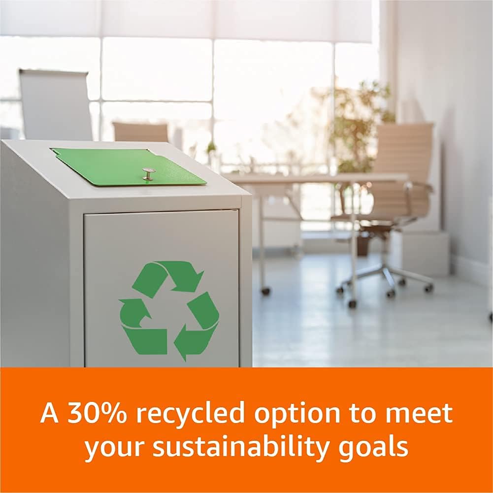 Amazon Basics 30% Recycled Multipurpose Copy & Print Paper, 8.5 x 11 Inches, 20 lb Weight, 92 Bright, White, FSC Certified, 1500 Sheets (3 Reams)