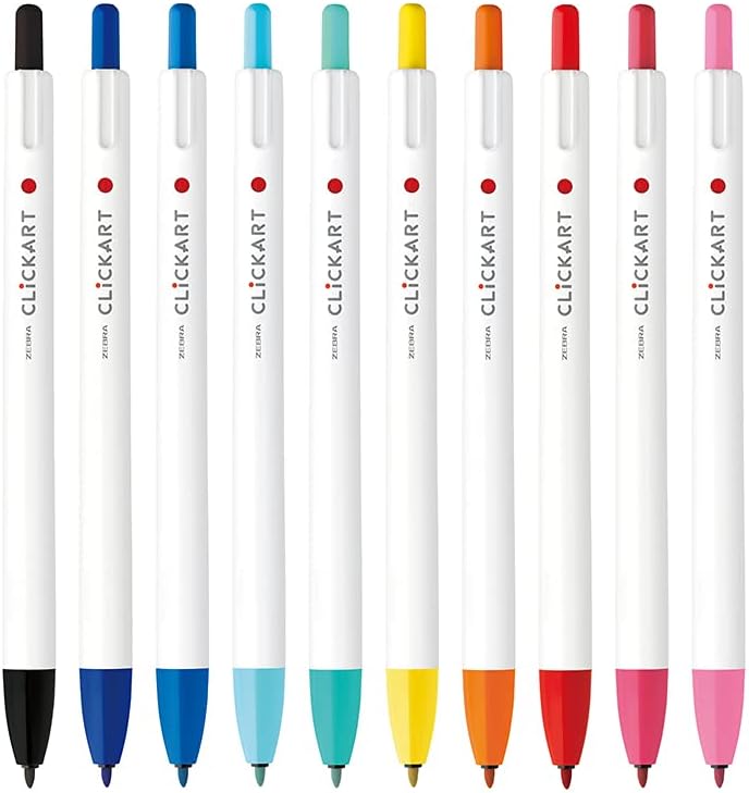 Zebra WYSS22-36C-N Clickart Water-Based Markers, 36 Colors, Case Included