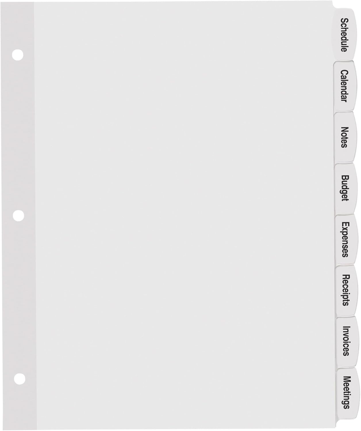 Avery Big Tab Printable White Label Dividers for 3 Ring Binders, 8 Tabs per Set, White, Great for Office Supplies, School Supplies, Organizing, and More (4 Sets of 14433)