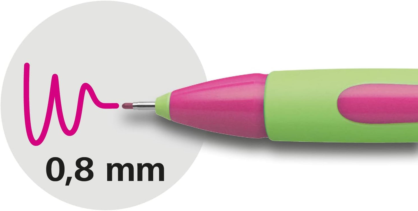 Schneider Xpress Premium Fineliner, 0.8 mm Porous Point, Light Green Barrel, Blue Ink, Box of 10 Pens (190003)