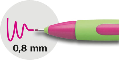 Schneider Xpress Premium Fineliner, 0.8 mm Porous Point, Light Green Barrel, Blue Ink, Box of 10 Pens (190003)