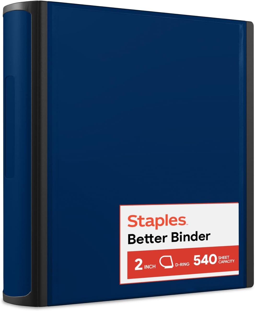 Staples Better Binder 2-Inch D-Ring View Binder, Reinforced Spine, Holds Up to 540 Sheets, Teal, for Office & School
