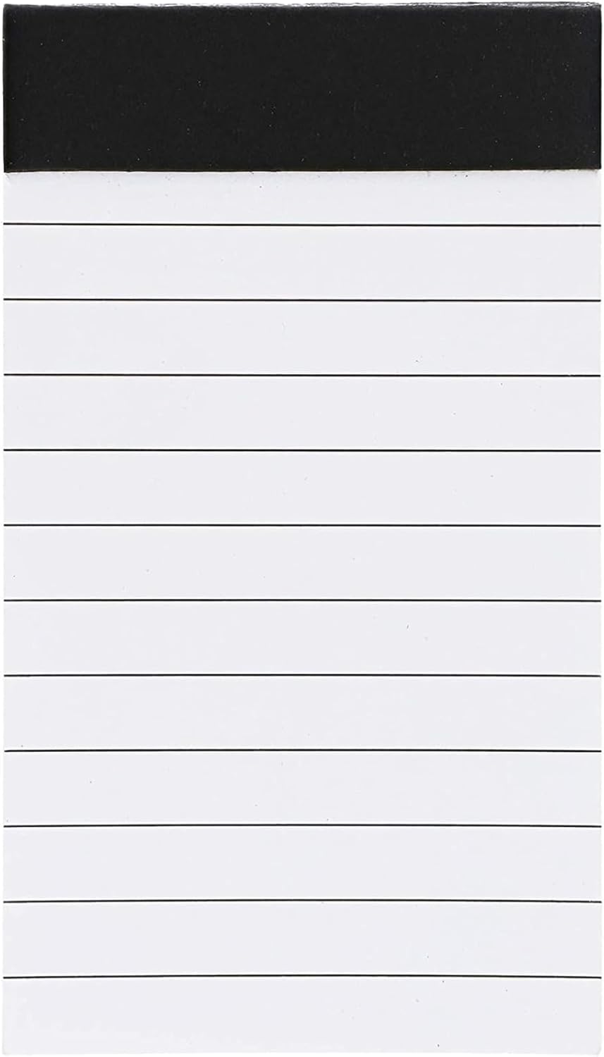 Paper Junkie Mini Paper Pad - 6.1 x 5.9 In, 24-Pack, Grey Board Backing - Lined Paper Pocket Notepad for Shopping Lists & To-Do Tasks