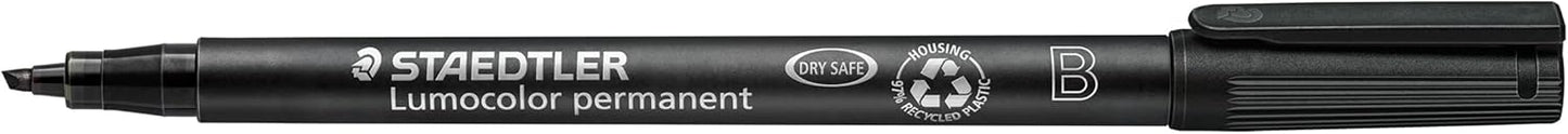 STAEDTLER Lumocolor Permanent Pen 317 Medium 1.0mm Line - Assorted Colours (Pack of 8) (317 WP8 ST), pack of 8