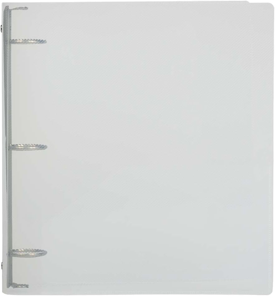 JAM PAPER Plastic 0.75 inch Binder - Clear 3 Ring Binder - Sold Individually